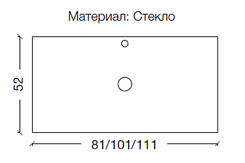Столешница стекло 100см прямая DARK BROWN Столешница стекло 100см прямая DARK BROWN