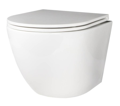 Унитаз подвесной безободковый укороченный Creto Cer C1 белый