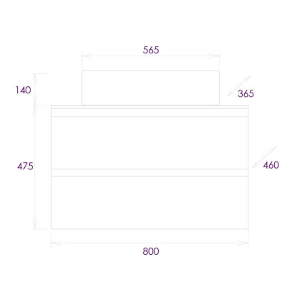 Тумба Onika Алеста 80 подвесная, белая/камень светлый (ум. Олимпия 56)