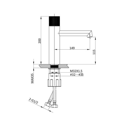Смеситель для раковины Desire VBF-1D3CH, хром