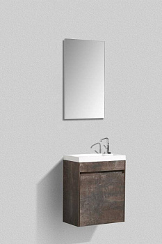 Тумба с раковиной подвесная с дверкой BelBagno PIETRA MINI 46-R Stucco Cemento, раковина белая Тумба с раковиной подвесная с дверкой BelBagno PIETRA MINI 46-R Stucco Cemento, раковина белая
