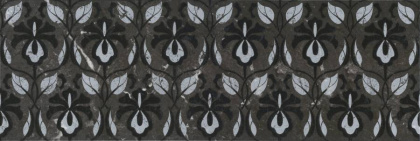 Декор Тубкаль чёрный глянцевый обрезной 30x89,5x0,9