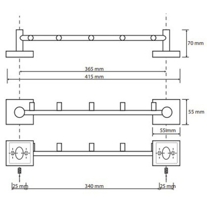 Держатель с 5 крючками Держатель с 5 крючками