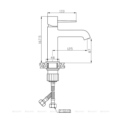 Смеситель для раковины Orange Karl M05-021w белый