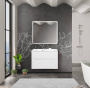 Тумба с раковиной подвесная BelBagno MARINO-H60 80 Rovere Nature, раковина белая Тумба с раковиной подвесная BelBagno MARINO-H60 80 Rovere Nature, раковина белая
