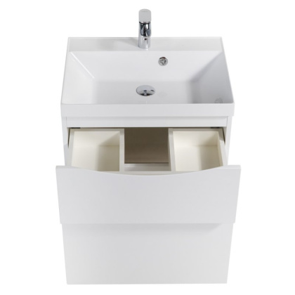 Тумба с раковиной подвесная BelBagno MARINO-H60 60 Bianco Lucido, раковина белая Тумба с раковиной подвесная BelBagno MARINO-H60 60 Bianco Lucido, раковина белая