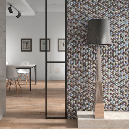 Стеклянная мозаика, FOREST MIX, Hexagon