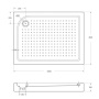 Акриловый поддон BelBagno TRAY-BB-AH-100/80-15-W-R
