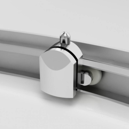 W90UG-403-090MT Душевая кабина Gem Square Slide 90x90 стекло прозрачное, профиль матовый Хром, без п