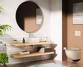 Столешница подвесная 90 см, светлый дуб