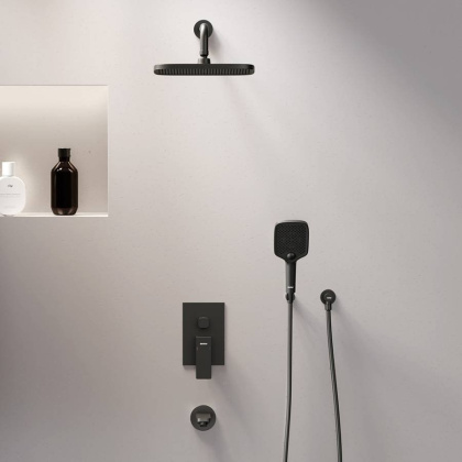 953510300 Gala встраиваемая душевая система со смесителем и изливом, чёрный