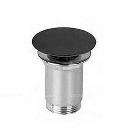 CZR-B-SOC-NOP Донный клапан с с системой "Клик-клак" с переливом, исполнение черный матовый