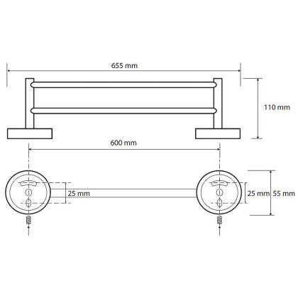 Полотенцедержатель двойной