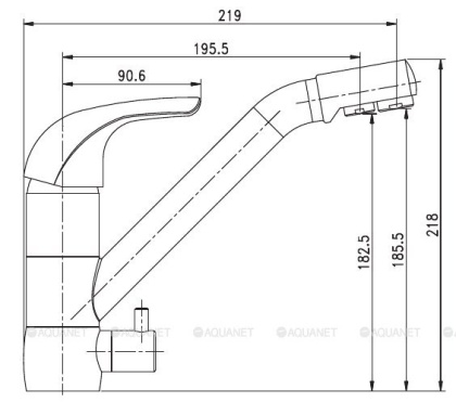Смеситель для кухни Aquanet Kitchen AF777-44С