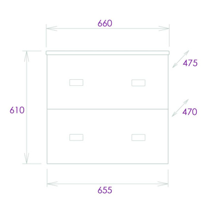 Тумба Onika Марбл 65 подвесная, мрамор/камень бетонный (ум. Оскар 65)