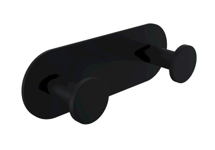 Двойной крючок для полотенец в комплекте с креплением Piave черный мат. 3015-0014-AB, шт