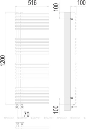 Полотенцесушитель Terminus Астра П24 70х1200 Полотенцесушитель Terminus Астра П24 70х1200