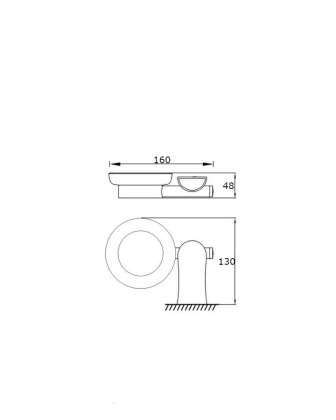 Мыльница керамическая RUSH Luson (LU16411)