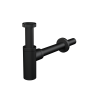 Сифон для умывальника цельнометаллический черный, A400BLACK