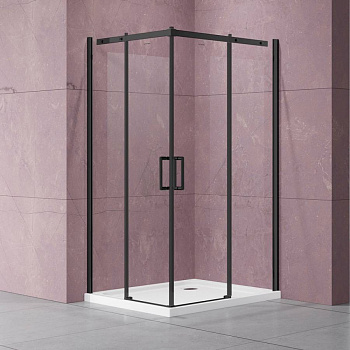 Душевой уголок Dice VSS-4D900CLB, 900*900, черный, стекло прозрачное Душевой уголок Dice VSS-4D900CLB, 900*900, черный, стекло прозрачное