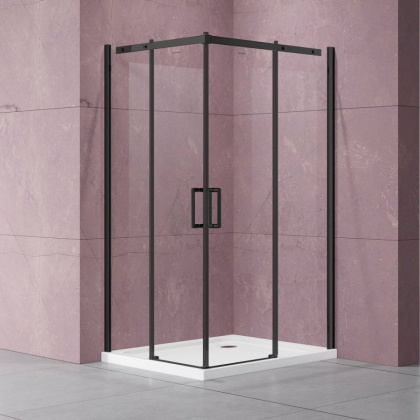 Душевой уголок Dice VSS-4D900CLB, 900*900, черный, стекло прозрачное Душевой уголок Dice VSS-4D900CLB, 900*900, черный, стекло прозрачное