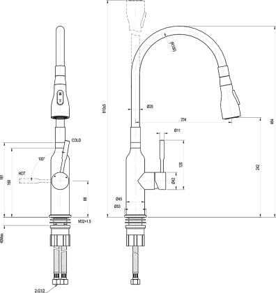Смеситель Lemark Expert LM5082S-White для кухни с гибким изливом