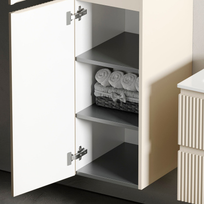 Шкаф-пенал SANCOS Snob R подвесной Beige Soft, 350х350х1650 мм, арт. PSNR35CE Шкаф-пенал SANCOS Snob R подвесной Beige Soft, 350х350х1650 мм, арт. PSNR35CE