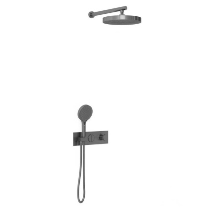 Душевой комплект VSFW-422TI2GM встраиваемый, вороненая сталь