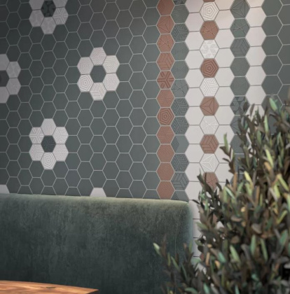 Декор OS\D241\63010 Агуста розовый матовый 5,2см*6см*6,9мм (1уп/26шт/), шт