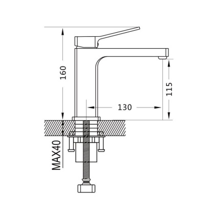 Смеситель для раковины Shevanik S99G S9901G