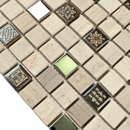 Мозаика натуральный камень Milan-2 (чип 7*20*20) 30,5*30,5 (13шт/1,21м2), м2 Мозаика натуральный камень Milan-2 (чип 7*20*20) 30,5*30,5 (13шт/1,21м2), м2