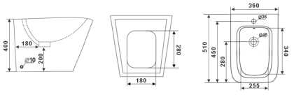 Биде Timo SOLI TK-302 напольное