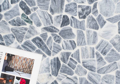 Мозаика, нат. мрамор, SPLIT GREY MATT, Broken