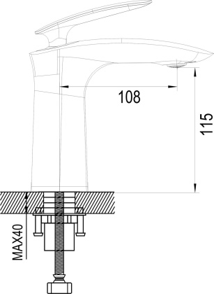 Смеситель для раковины латунь R1101H