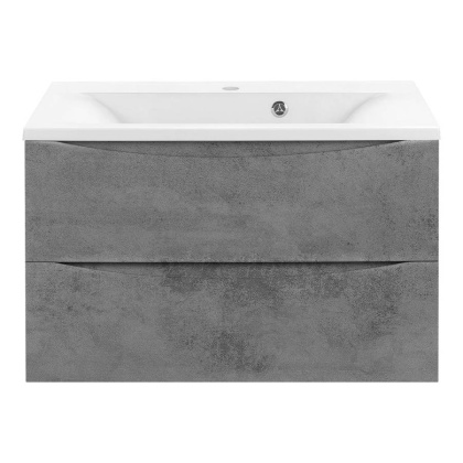 База под раковину Mia 750 подвесная, 2 выкатных ящика soft close, Beton База под раковину Mia 750 подвесная, 2 выкатных ящика soft close, Beton
