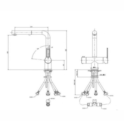 Смеситель для кухни Paffoni Ringo RIN295BO