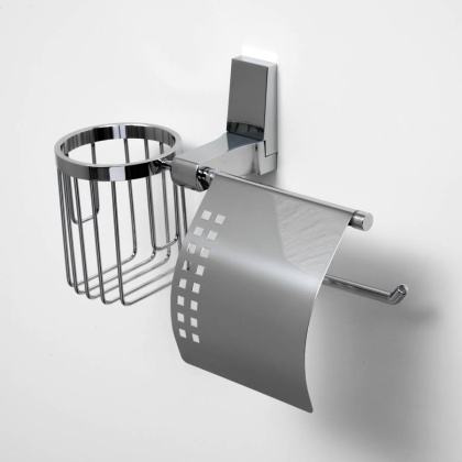 Держатель туалетной бумаги и освежителя Lopau, 26,5х19,5х12 см, хром, K-6059