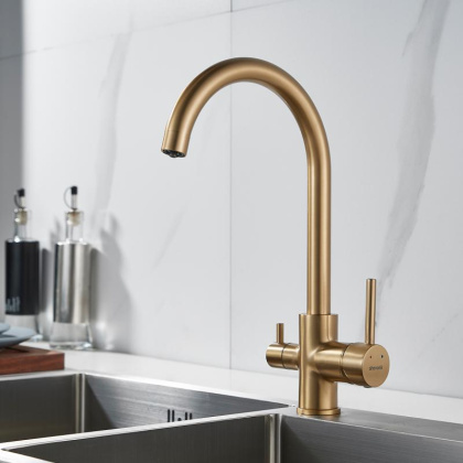 Смеситель для кухни со встроенным фильтром (краном) под питьевую воду Shevanik S128 S128G Смеситель для кухни со встроенным фильтром (краном) под питьевую воду Shevanik S128 S128G