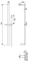 CZR-B-SDQ-01 Душевая штанга квадратное сечение, исполнение хром