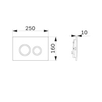 I110151 ErgoFit L, клавиша для инсталляции пластик, хром глянц
