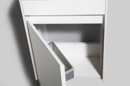 Тумба с раковиной подвесная с дверкой BelBagno PIETRA MINI 40-L Stucco Cemento, раковина белая Тумба с раковиной подвесная с дверкой BelBagno PIETRA MINI 40-L Stucco Cemento, раковина белая