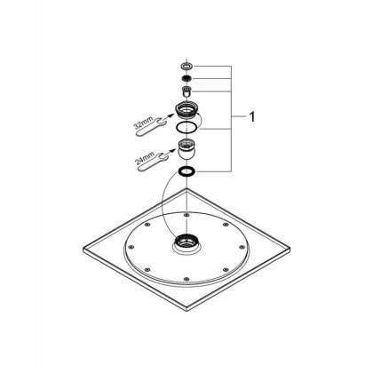 Верхний душ GROHE Rainshower F-series 10", хром (27271000)