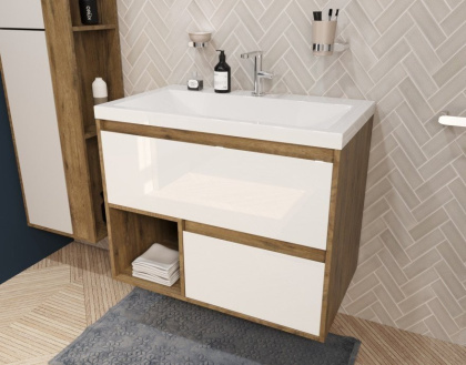 Комплект мебели Monaco Wood 800х480 подвесной 2 ящика (ШхГхВ) 798х476х607 Комплект мебели Monaco Wood 800х480 подвесной 2 ящика (ШхГхВ) 798х476х607