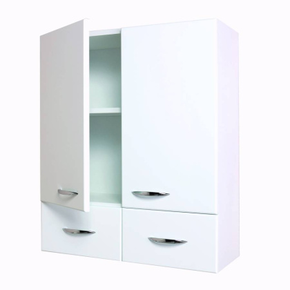 Шкаф Onika Кредо 60 подвесной, белый, с ящиками