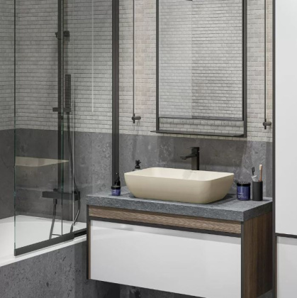 Декор MBS002 Про Лаймстоун Спакко серый матовый 20см*20см*9мм (1уп/1шт/)мозаичный, шт