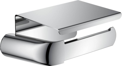 Бумагодержатель с крышкой Rush Flores, 7х19х11 см, хром, FL08111B