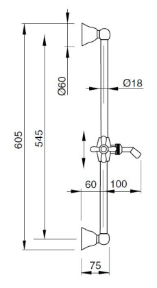 LORD-SD-02-Bi Душевой гарнитур Исполнение: Бронза Ручка:Белая 