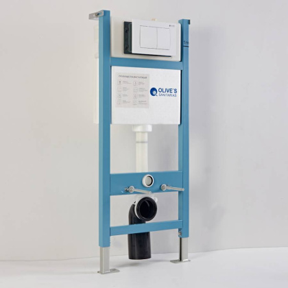 Система инсталляции Olive's с кнопкой PORTO бел.,  ширина 48 см, арт. M48010-PR412W