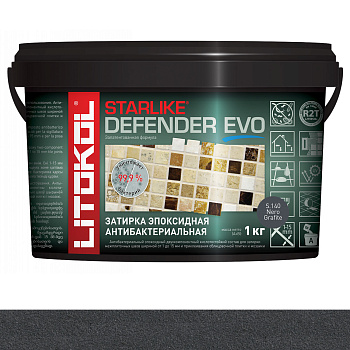 Затирка эпоксидная STARLIKE DEFENDER EVO, S.140 NERO GRAFITE 1кг
