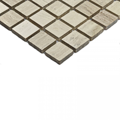 Мозаика натуральный камень Dunes-15 slim полированная (чип 4*15*15) 30,5*30,5(25шт.-1,4м2), м2